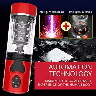 Automatic Male Masturbator Cup with Telescopic & Rotating Hands Free Electric Pocket Pussy Vagina Stroker Adult Men Sex Blowjob