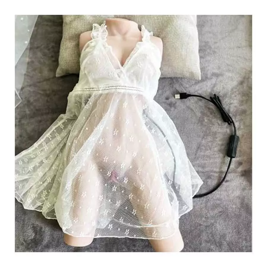 Electric Heated Vibrating 17lb Sex Doll Male Masturbator with Torso and Realistic Boobs Pussy Ass Realistic Masturbator, Electri