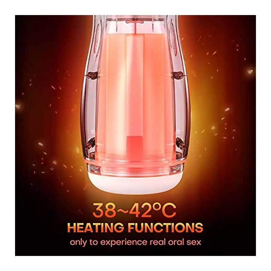 Deep Throat Automatic Male Masturbator Cup with 3 Sucking & 12 Vibration, Swallowing Blowjob Toy Silicone Male Stroker for Men,