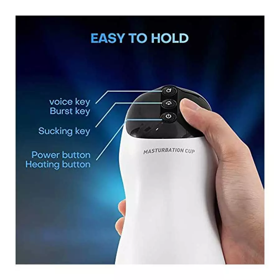 Deep Throat Automatic Male Masturbator Cup with 3 Sucking & 12 Vibration, Swallowing Blowjob Toy Silicone Male Stroker for Men,