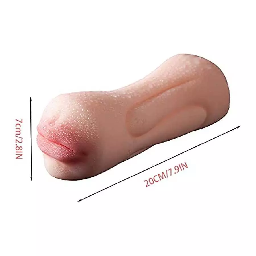 2 in 1 Male Masturbator Adult Sex Toy with Realistic Textured Pocket Pussy with 3D for Male Self Pleasuring Toys Portable Flesh