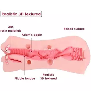 2 in 1 Male Masturbator Adult Sex Toy with Realistic Textured Pocket Pussy with 3D for Male Self Pleasuring Toys Portable Flesh