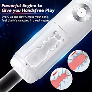 Automatic Thrusting Male Masturbator Cup with 4 Thrusting Modes and 4 Telescopic Speeds, Jinglejungle Ultra Quiet 3D Realistic T Automatic Thrusting Male Masturbator Cup with 4 Thrusting Modes and 4 Telescopic Speeds, Jinglejungle Ultra Quiet 3D Realistic T