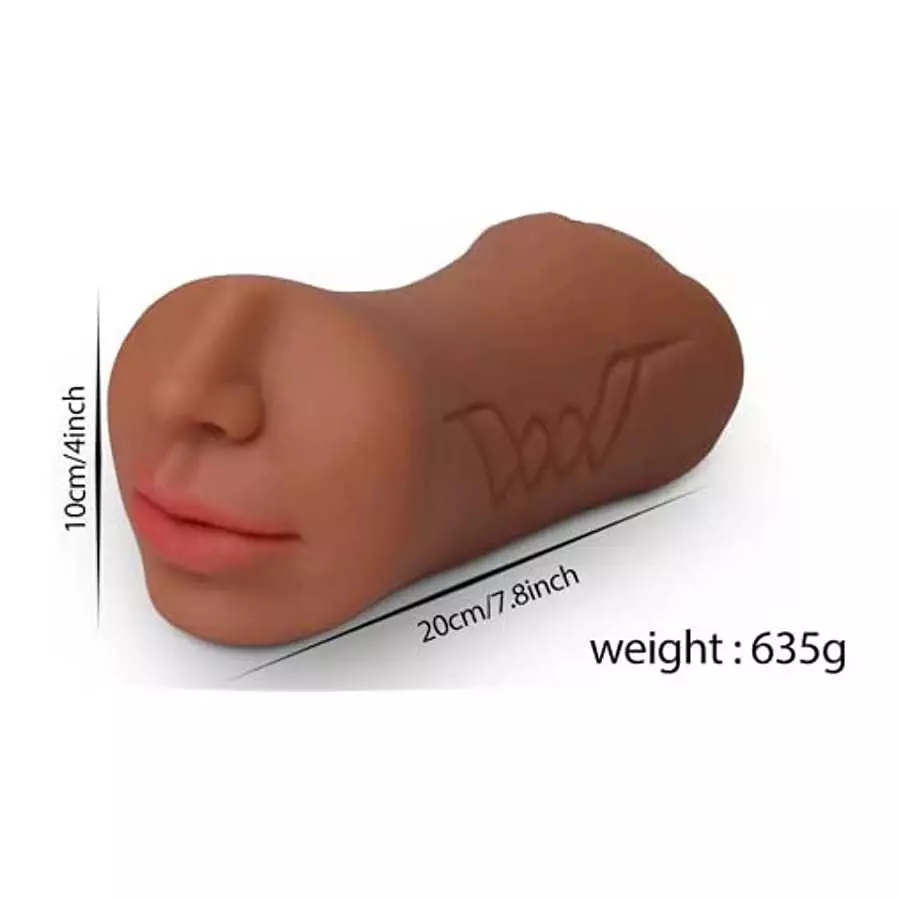 3 in 1 Pussy Pocket Pussy Masturbators for Male with Fox Face, Mouth Vagina and Anal, Masturbator Deep Throat Oral Adult