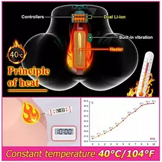 Male Masturbator Life-Sized Sex Doll Realistic Butt Pocket Pussy Ass Continuous Heating 7 Vibration Modes Toy for Men Sex Pleasu