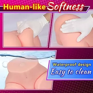 Male Masturbator Life-Sized Sex Doll Realistic Butt Pocket Pussy Ass Continuous Heating 7 Vibration Modes Toy for Men Sex Pleasu