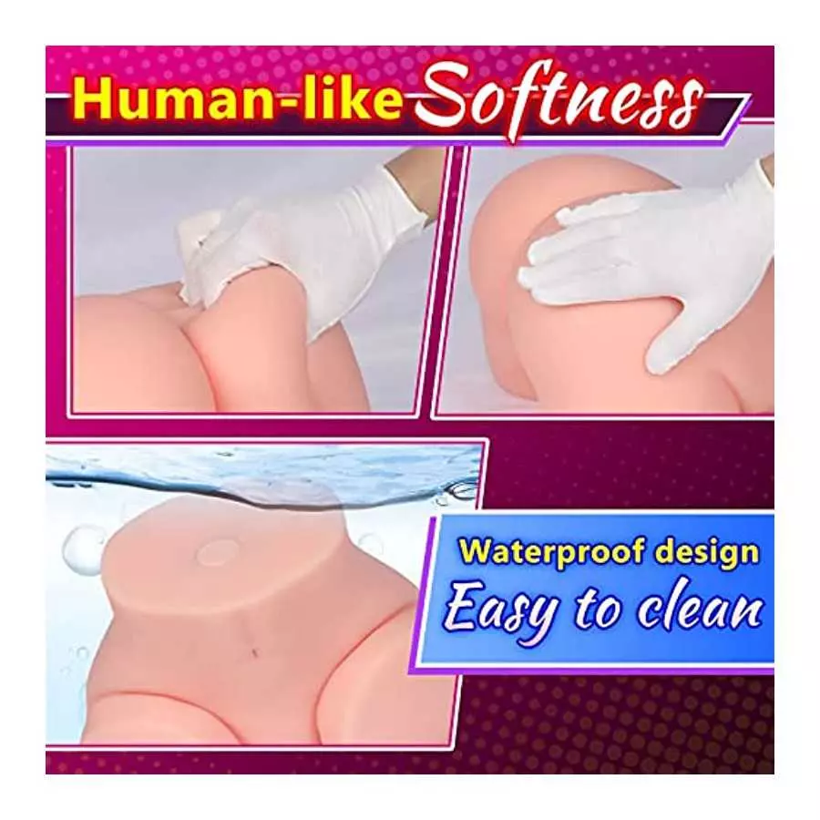Male Masturbator Life-Sized Sex Doll Realistic Butt Pocket Pussy Ass Continuous Heating 7 Vibration Modes Toy for Men Sex Pleasu