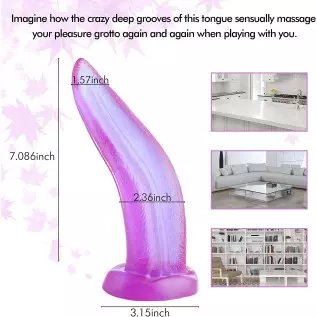 7 Inch Realistic Tongue Dildo with Suction Cup for Auxfun Sex Machine Devices, Thrusting Machines Attachment Smooth Soft Dildo A 7 Inch Realistic Tongue Dildo with Suction Cup for Auxfun Sex Machine Devices, Thrusting Machines Attachment Smooth Soft Dildo A