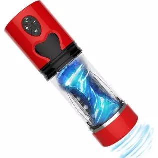 2022 New Automatic Male Masturbators - Upgraded 8 Vibration & Suction Hands Free Pocket Pussy Male Stroker with 3D Realistic Tex