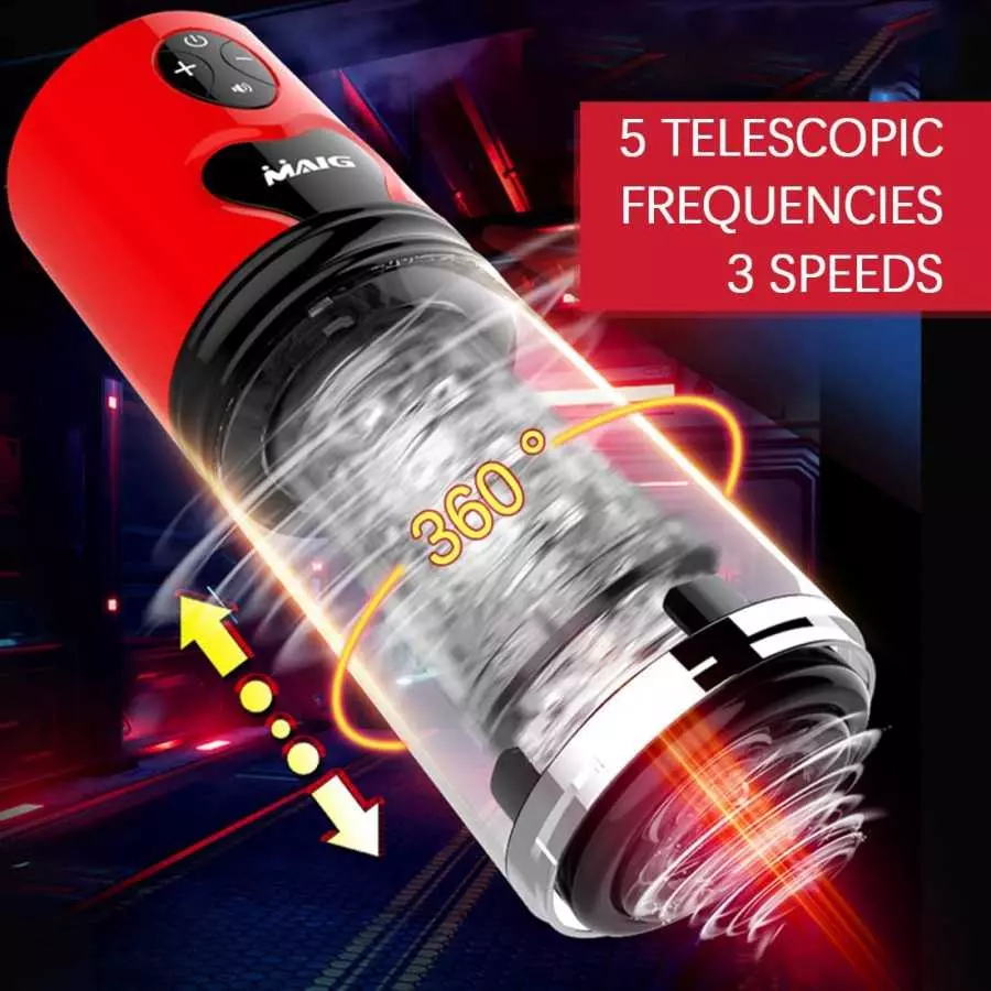 2022 New Automatic Male Masturbators - Upgraded 8 Vibration & Suction Hands Free Pocket Pussy Male Stroker with 3D Realistic Tex