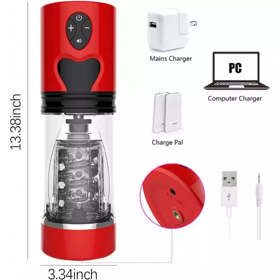 2022 New Automatic Male Masturbators - Upgraded 8 Vibration & Suction Hands Free Pocket Pussy Male Stroker with 3D Realistic Tex