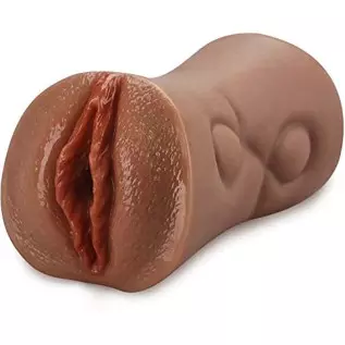 Efgove 2 in 1 Male Masturbator, 0.6KG Pocket Pussy with Realistic Textured Vagina and Tight Anus, Blow Job Stroker Anal Play Ple