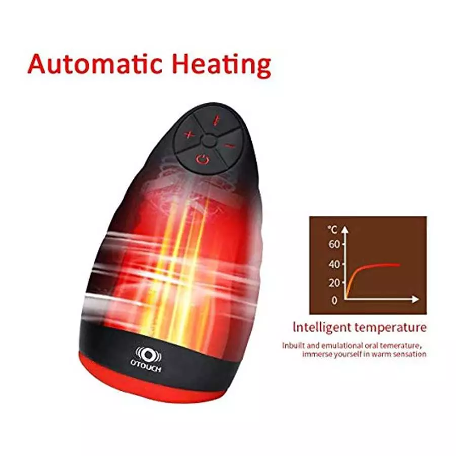 Vibrating Male Masturbator Cup Sex Toys for Men Man Masturbation Toy Automatic Penis Vibrator with Heating Function and 6 Vibrat