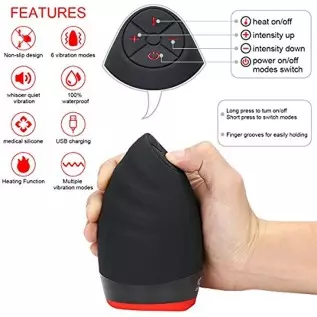 Vibrating Male Masturbator Cup Sex Toys for Men Man Masturbation Toy Automatic Penis Vibrator with Heating Function and 6 Vibrat Vibrating Male Masturbator Cup Sex Toys for Men Man Masturbation Toy Automatic Penis Vibrator with Heating Function and 6 Vibrat