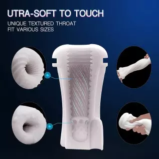 Automatic Male Masturbator, 3D Realistic Textured Electric Pocket Stroker with 3 Suction and 3 Vibrating Modes, Adult Blowjob Se