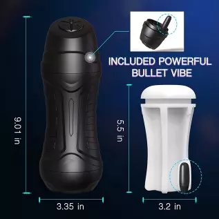 Automatic Male Masturbator, 3D Realistic Textured Electric Pocket Stroker with 3 Suction and 3 Vibrating Modes, Adult Blowjob Se