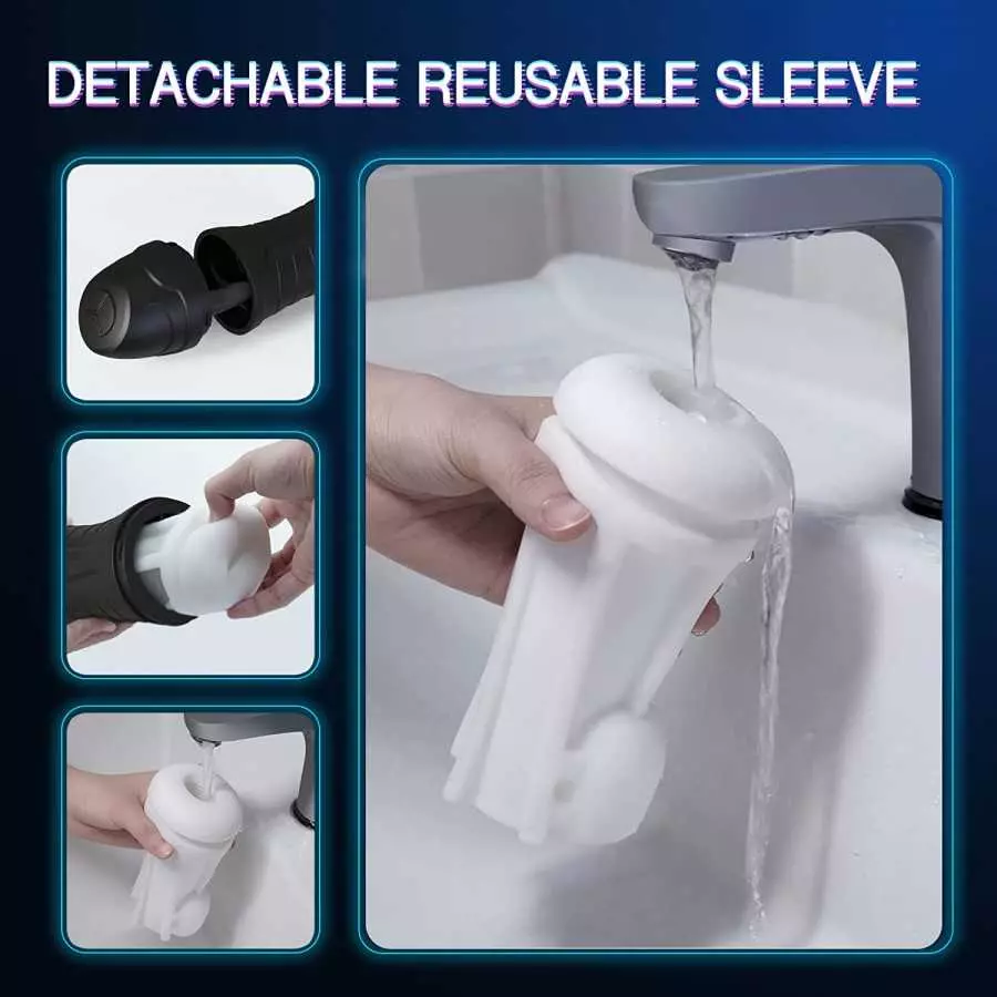 Automatic Male Masturbator, 3D Realistic Textured Electric Pocket Stroker with 3 Suction and 3 Vibrating Modes, Adult Blowjob Se