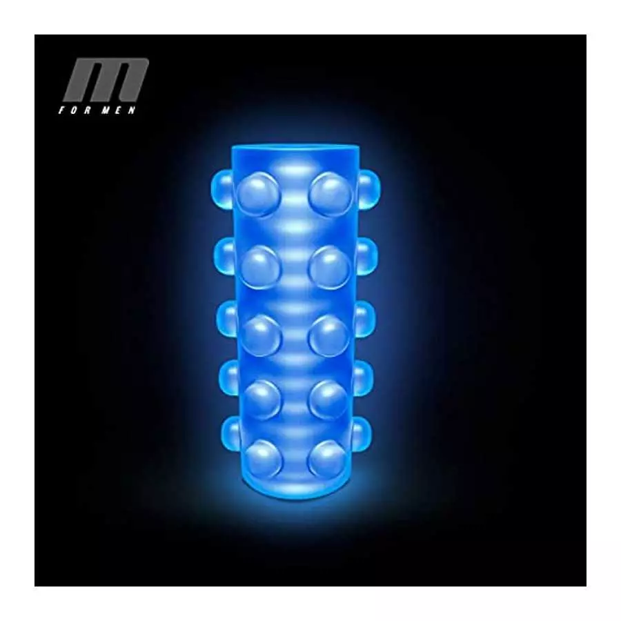 Blush Soft and Wet Reversible Orb Self Lubricating Dual Textured Male Masturbation Sleeve Easy to Clean 2 in 1 Stroker - Frosted