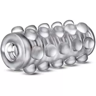 Blush Soft and Wet Reversible Orb Self Lubricating Dual Textured Male Masturbation Sleeve Easy to Clean 2 in 1 Stroker - Frosted