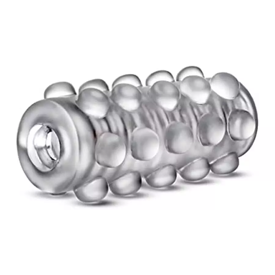 Blush Soft and Wet Reversible Orb Self Lubricating Dual Textured Male Masturbation Sleeve Easy to Clean 2 in 1 Stroker - Frosted