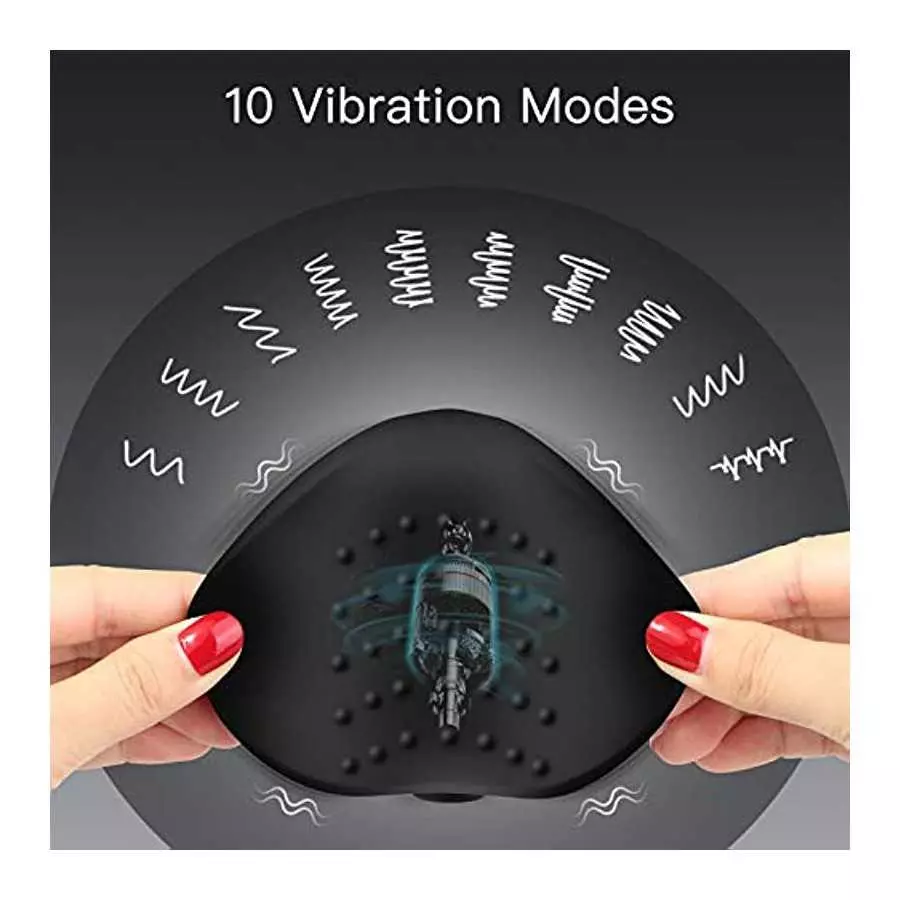 Vibrating Male Masturbator, Handheld Penis Vibrator, Male Vibrator for Penis Training Tool with 10 Vibration Modes,Silicone Adul