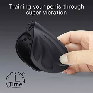 Vibrating Male Masturbator, Handheld Penis Vibrator, Male Vibrator for Penis Training Tool with 10 Vibration Modes,Silicone Adul
