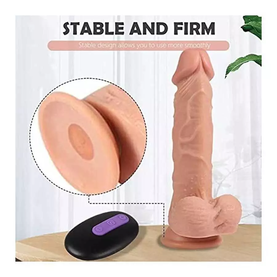 8.1 Inch Lifelike G-Spot Thrust Dildo - Thrust Vibrator with Remote Control, 10 Frequency Vibrating Realistic Dildo, Sex Toys fo