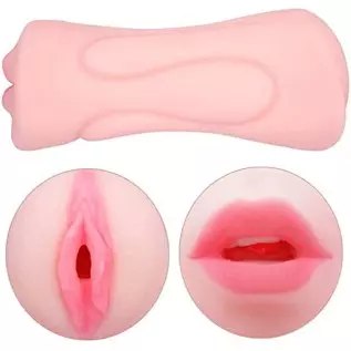 Mouth and Pussy Masturbator - Double Ended Stroker Sleeve for Male Masturbation - Oral Sex Simulator