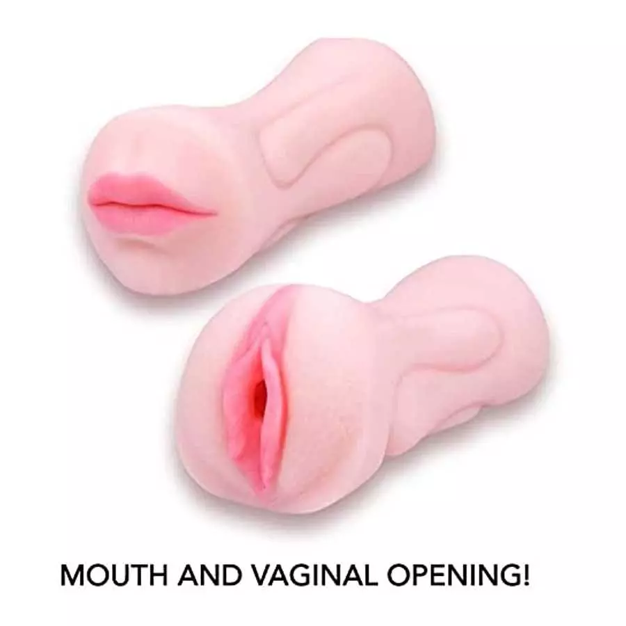 Mouth and Pussy Masturbator - Double Ended Stroker Sleeve for Male Masturbation - Oral Sex Simulator