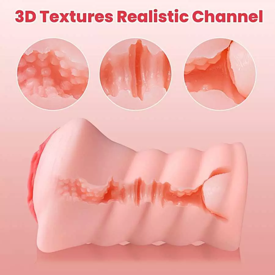 Delightor Lifelike Male Masturbators Realistic Pocket Pussy Sex Doll for Men 3D Textured Vagina Channel Strong Stroker Portable