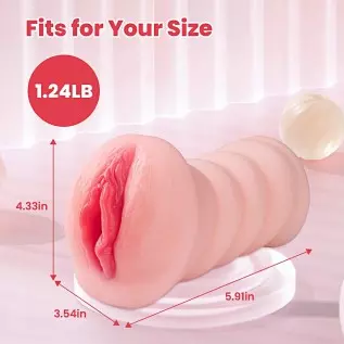 Delightor Lifelike Male Masturbators Realistic Pocket Pussy Sex Doll for Men 3D Textured Vagina Channel Strong Stroker Portable