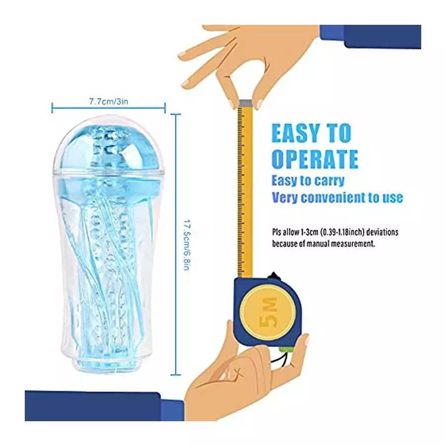Male Masturbator Cup Masturbation Sleeve Sex Toy,3D Realistic Portable Crystal Vagina Hole Sleeve with Vagina Textured Blowjob P