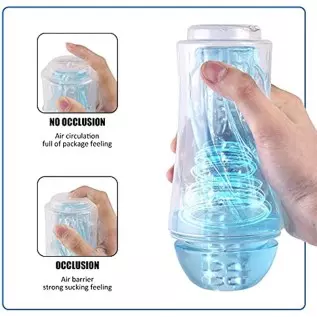 Male Masturbator Cup Masturbation Sleeve Sex Toy,3D Realistic Portable Crystal Vagina Hole Sleeve with Vagina Textured Blowjob P