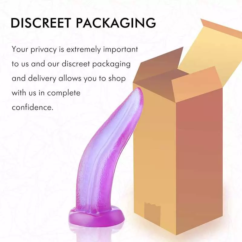 7 Inch Realistic Tongue Dildo with Suction Cup for Auxfun Sex Machine Devices, Thrusting Machines Attachment Smooth Soft Dildo A