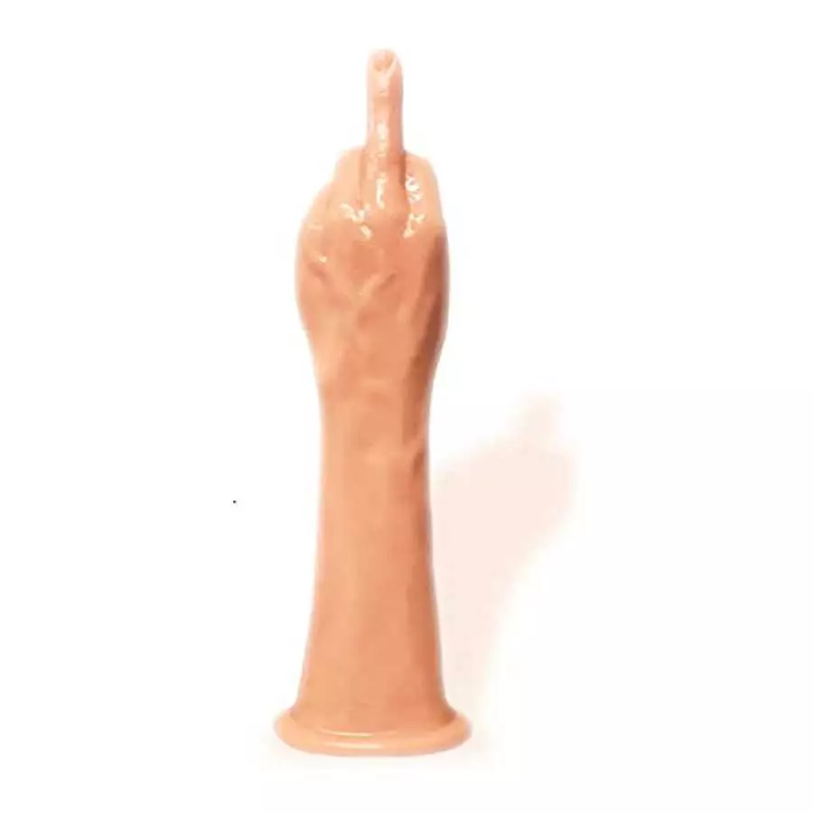 Sexy Gift Set of Massive The Finger Fister Dildo and Icon Brands Orange is The New Black, Blindfold