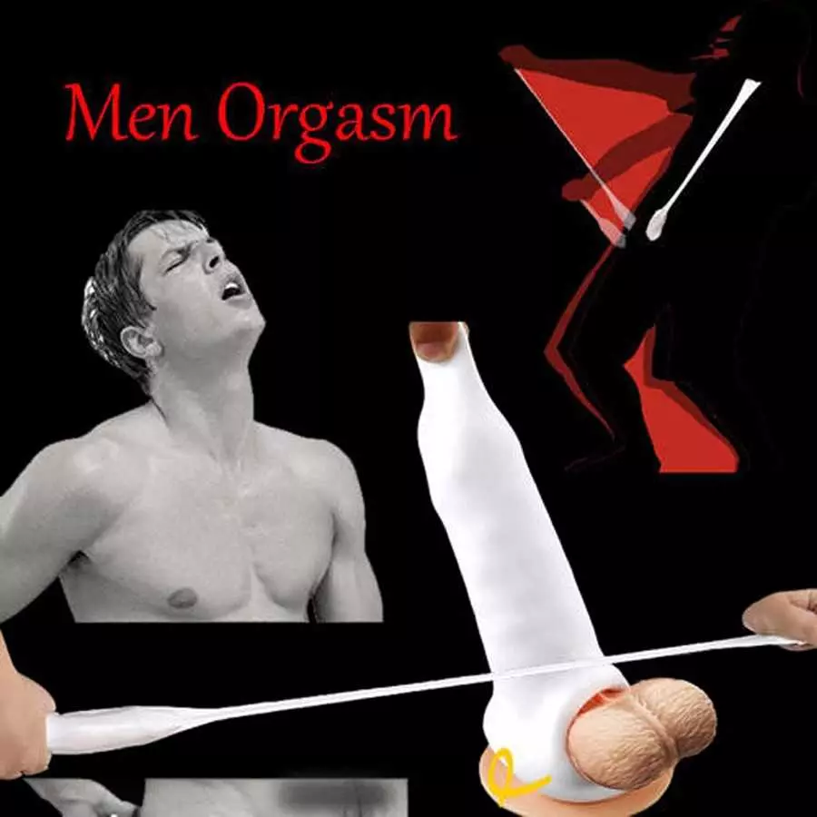 Soft Realistic Penis Sleeve Massager Extender Sheath Pocket Pussy Male Stroker Masturbator Vagina Egg Sex Toys for Male Enhancem