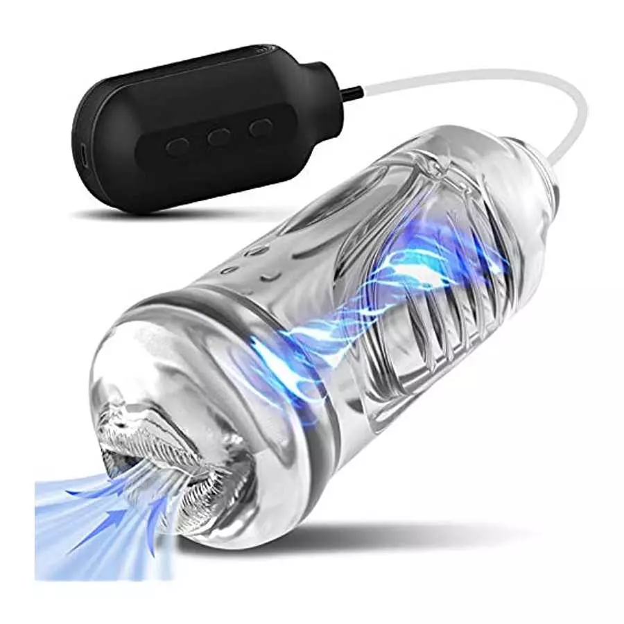 Electric Male Masturbator Cup with Strong Sucking and Vibrating for Penis Stimulation, Pump Blowjob Oral Sex Toys for Men Male,
