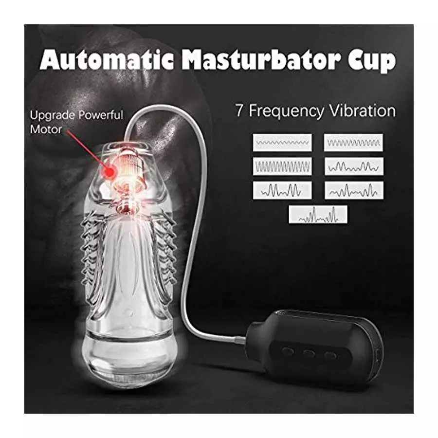 Electric Male Masturbator Cup with Strong Sucking and Vibrating for Penis Stimulation, Pump Blowjob Oral Sex Toys for Men Male,