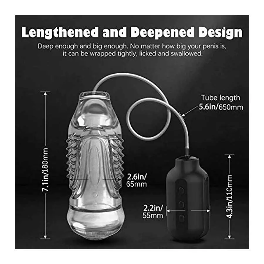 Electric Male Masturbator Cup with Strong Sucking and Vibrating for Penis Stimulation, Pump Blowjob Oral Sex Toys for Men Male,