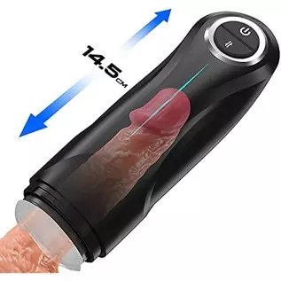 Automatic Male Masturbator Cup,3D Realistic Textured Pocket Pussy Stroker Electric Hands-Free Men Masturbation Cup 5 Thrusting M