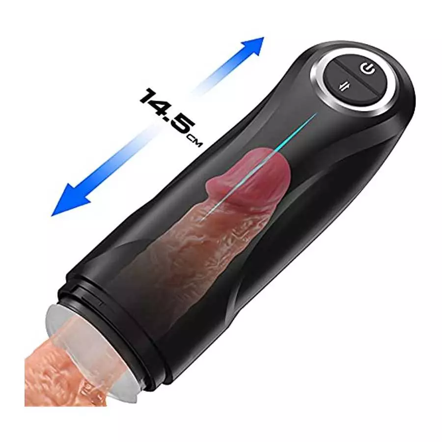 Automatic Male Masturbator Cup,3D Realistic Textured Pocket Pussy Stroker Electric Hands-Free Men Masturbation Cup 5 Thrusting M