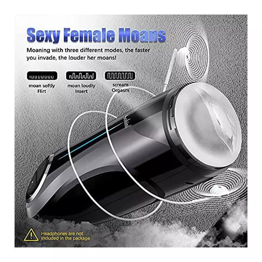 Automatic Male Masturbator Cup,3D Realistic Textured Pocket Pussy Stroker Electric Hands-Free Men Masturbation Cup 5 Thrusting M