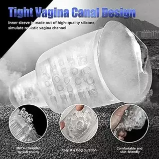 Automatic Male Masturbator Cup,3D Realistic Textured Pocket Pussy Stroker Electric Hands-Free Men Masturbation Cup 5 Thrusting M