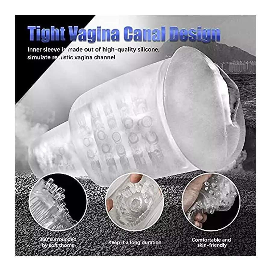 Automatic Male Masturbator Cup,3D Realistic Textured Pocket Pussy Stroker Electric Hands-Free Men Masturbation Cup 5 Thrusting M