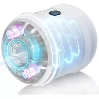 Automatic Male Masturbator Vibrator- 10 Intense Frequency Dual Open-Ended Pocket Pussy Stroker Penis Massager Trainer Cup Adult