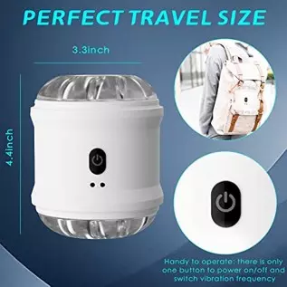 Automatic Male Masturbator Vibrator- 10 Intense Frequency Dual Open-Ended Pocket Pussy Stroker Penis Massager Trainer Cup Adult