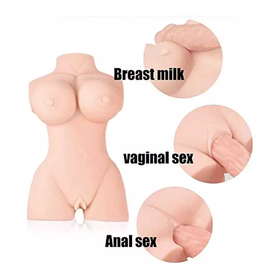 JBDK 4.5LB Lifelike Sex Doll for Men Male Masturbator with Realistic Big Boobs Pocket Pussy Ass Male Sex Toys,for Vagina Anal Br
