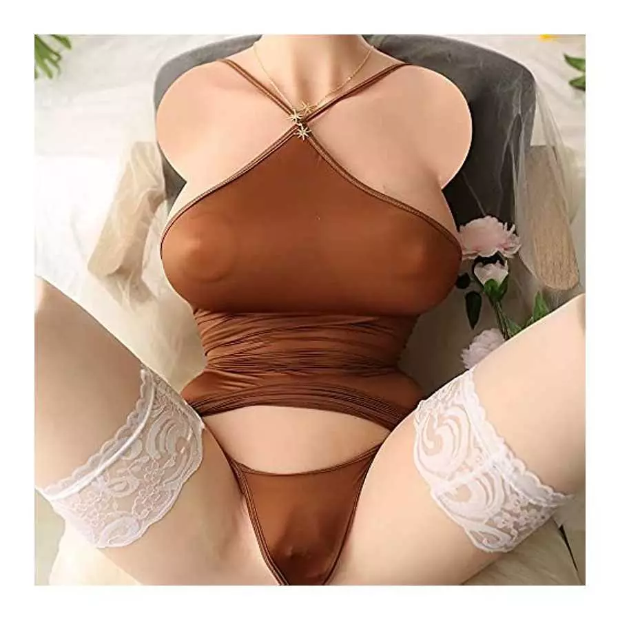Sex Doll Male Masturbators: Realistic Life Size Torso Male Stroker Sex Toy with Pocket Pussy Ass for Mens Masturbation, Silicone