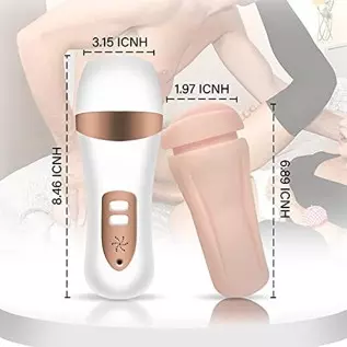 TIMIJOY Male Masturbator,Mens Masturbators Cup with Thrusting Function and Women Groans, Realistic Textured Pocket Vagina,Easy t