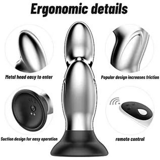 Metal Male Backyard Anal Plug Wireless 10-Frequency Vibration Prostate Massager Adult Sex Toys Male and Female masturbator Sex T Metal Male Backyard Anal Plug Wireless 10-Frequency Vibration Prostate Massager Adult Sex Toys Male and Female masturbator Sex T